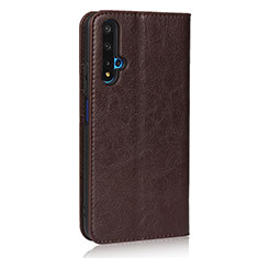 Leather Case Stands Flip Cover T11 Holder for Huawei Honor 20 Brown
