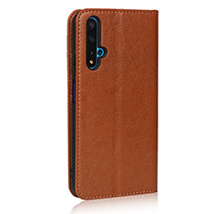 Leather Case Stands Flip Cover T11 Holder for Huawei Honor 20 Orange
