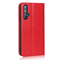 Leather Case Stands Flip Cover T11 Holder for Huawei Honor 20S Red
