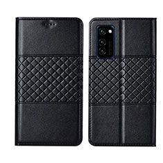 Leather Case Stands Flip Cover T11 Holder for Huawei Honor V30 Pro 5G Black