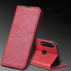 Leather Case Stands Flip Cover T11 Holder for Huawei P Smart+ Plus (2019) Red