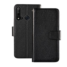 Leather Case Stands Flip Cover T11 Holder for Huawei P20 Lite (2019) Black