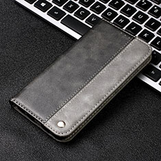 Leather Case Stands Flip Cover T11 Holder for Huawei P20 Pro Gray