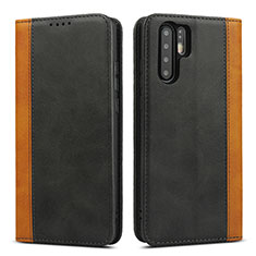 Leather Case Stands Flip Cover T11 Holder for Huawei P30 Pro Black