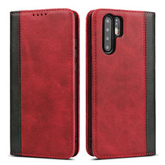 Leather Case Stands Flip Cover T11 Holder for Huawei P30 Pro Red