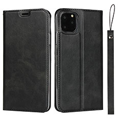 Leather Case Stands Flip Cover T12 Holder for Apple iPhone 11 Pro Black