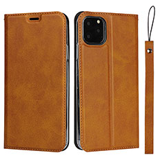 Leather Case Stands Flip Cover T12 Holder for Apple iPhone 11 Pro Max Orange