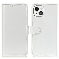 Leather Case Stands Flip Cover T12 Holder for Apple iPhone 13 Mini White