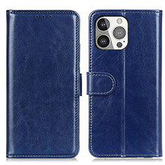 Leather Case Stands Flip Cover T12 Holder for Apple iPhone 13 Pro Blue