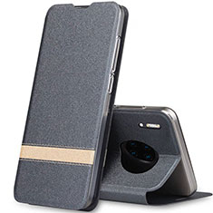 Leather Case Stands Flip Cover T12 Holder for Huawei Mate 30 5G Gray
