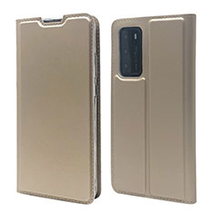 Leather Case Stands Flip Cover T12 Holder for Huawei P40 Gold