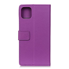 Leather Case Stands Flip Cover T12 Holder for Xiaomi Mi 11 5G Purple