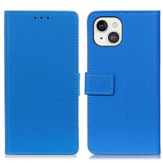 Leather Case Stands Flip Cover T14 Holder for Apple iPhone 13 Blue