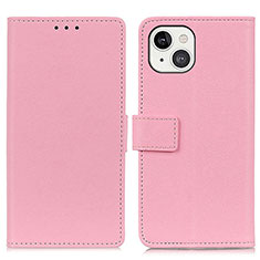 Leather Case Stands Flip Cover T14 Holder for Apple iPhone 13 Mini Pink