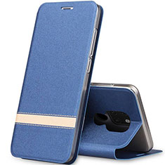 Leather Case Stands Flip Cover T14 Holder for Huawei Mate 20 Blue