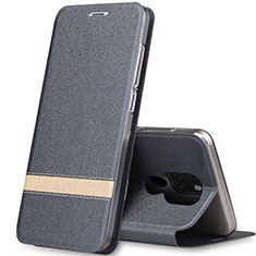 Leather Case Stands Flip Cover T14 Holder for Huawei Mate 20 Gray