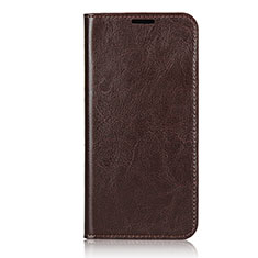 Leather Case Stands Flip Cover T14 Holder for Huawei P40 Pro Brown