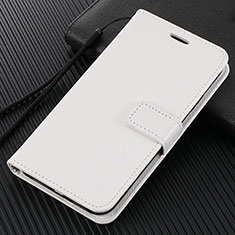 Leather Case Stands Flip Cover T14 Holder for Xiaomi Mi Note 10 White