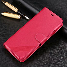 Leather Case Stands Flip Cover T14 Holder for Xiaomi Redmi Note 8 Pro Hot Pink