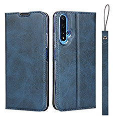 Leather Case Stands Flip Cover T15 Holder for Huawei Honor 20 Blue