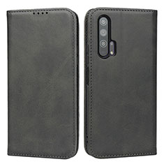 Leather Case Stands Flip Cover T15 Holder for Huawei Honor 20 Pro Black