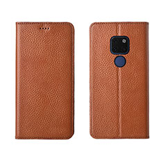 Leather Case Stands Flip Cover T15 Holder for Huawei Mate 20 Orange