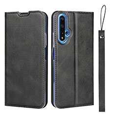 Leather Case Stands Flip Cover T15 Holder for Huawei Nova 5T Black