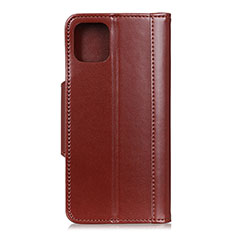 Leather Case Stands Flip Cover T15 Holder for Xiaomi Mi 11 5G Brown