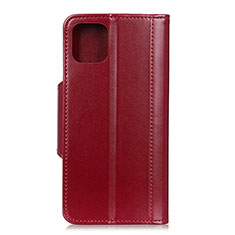 Leather Case Stands Flip Cover T15 Holder for Xiaomi Mi 11 Lite 4G Red