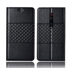Leather Case Stands Flip Cover T15 Holder for Xiaomi Redmi K20 Black