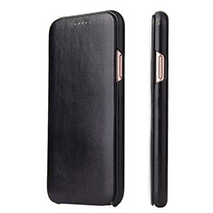 Leather Case Stands Flip Cover T16 Holder for Apple iPhone 11 Black