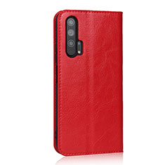 Leather Case Stands Flip Cover T16 Holder for Huawei Honor 20 Pro Red