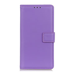 Leather Case Stands Flip Cover T16 Holder for Huawei P Smart (2020) Clove Purple