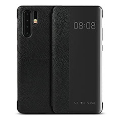 Leather Case Stands Flip Cover T16 Holder for Huawei P30 Pro Black