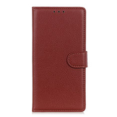 Leather Case Stands Flip Cover T16 Holder for Samsung Galaxy Note 20 Ultra 5G Brown