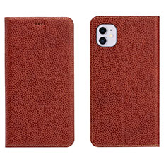 Leather Case Stands Flip Cover T17 Holder for Apple iPhone 11 Red Wine