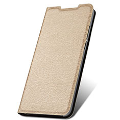 Leather Case Stands Flip Cover T17 Holder for Xiaomi Redmi Note 8 (2021) Gold