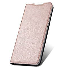 Leather Case Stands Flip Cover T17 Holder for Xiaomi Redmi Note 8 (2021) Rose Gold