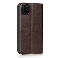 Leather Case Stands Flip Cover T18 Holder for Apple iPhone 11 Pro Brown