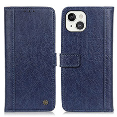 Leather Case Stands Flip Cover T18 Holder for Apple iPhone 13 Blue