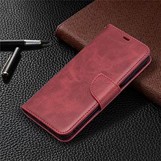 Leather Case Stands Flip Cover T18 Holder for Xiaomi Poco M3 Red