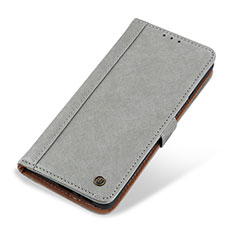 Leather Case Stands Flip Cover T19 Holder for Apple iPhone 13 Pro Max Gray