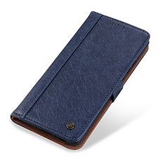Leather Case Stands Flip Cover T19 Holder for Apple iPhone 14 Blue