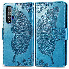 Leather Case Stands Flip Cover T19 Holder for Huawei Honor 20S Blue