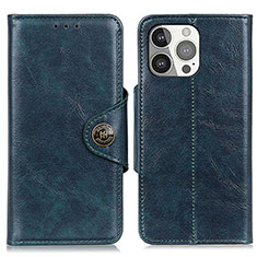 Leather Case Stands Flip Cover T21 Holder for Apple iPhone 13 Pro Blue