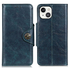 Leather Case Stands Flip Cover T21 Holder for Apple iPhone 14 Plus Blue