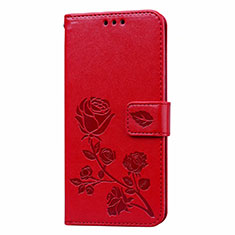Leather Case Stands Flip Cover T21 Holder for Huawei P40 Red