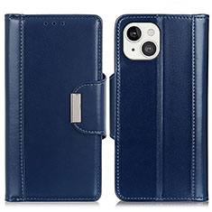 Leather Case Stands Flip Cover T22 Holder for Apple iPhone 13 Blue