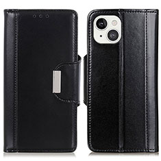 Leather Case Stands Flip Cover T22 Holder for Apple iPhone 13 Mini Black