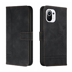 Leather Case Stands Flip Cover T22 Holder for Xiaomi Mi 11 Lite 5G Black